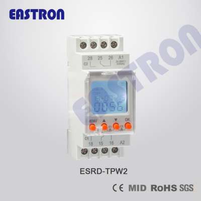 EASTRON Double Channel Digital Weekly Time Switch, LCD Display, Digital Switch, Backlit